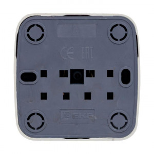 Минск Розетка 1-местная ОП 16А с заземлением белая Basic EGR16-028-10