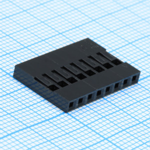 I-DS1071-SCB01X8, Корпус разъема розетка 1х8 контактов шаг 2.54мм на кабель