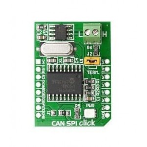 MIKROE-988, Средства разработки интерфейсов CAN-SPI click 5V MIKROBUS VERSION
