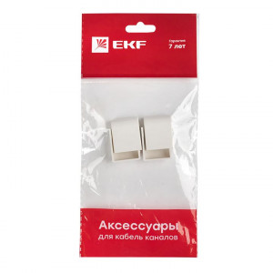 Заглушка (20х10) (4 шт) белая EKF-Plast