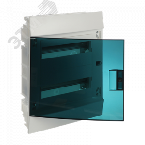 Щит распределительный встраиваемый ЩРв-п-24       пластиковый Mistral41 зеленая прозрачная дверь с  клеммами IP41 1SLM004101A1205