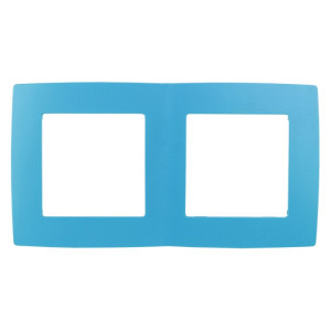 12-5002-28 Рамка на 2 поста, 2, голубой (10/100/3000) Б0019402