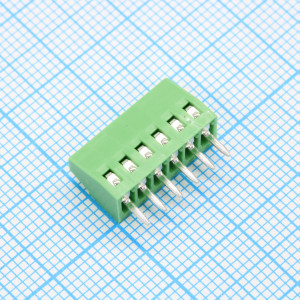 DG308-2.54-06P-14-00A(H), Винтовой клеммный блок c рельефной обоймой, 6 контактов. Серия DG308-2.54
