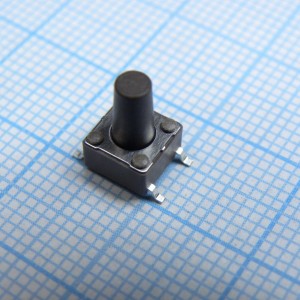 DTSM-65N-V-T/R, Кнопка тактильная миниатюрная SMD (6*6*9.5) 160гр 0.05А 12В 1000000циклов