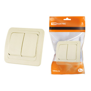 Выключатель 2-кл. 10А сл. кость "Валдай" SQ1804-0102