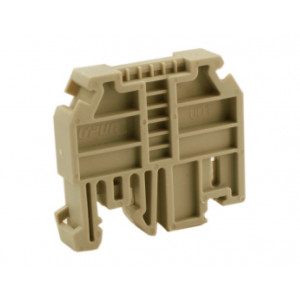 Концевой стопор UD1(BG), Концевой стопор, тип зажима: защелка, материал: пластик, ширина: 9,5 мм, цвет: серый, тип монтажа: DIN35