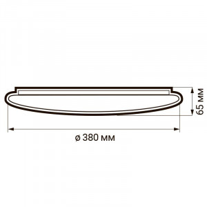 Светильник светодиодный декоративный PPB Astra-2 36Вт 4000К IP20 d380х65 настенно-потолочный бытовой 5027046