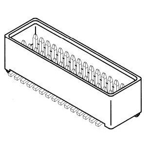 IL-WX-10SB-VF-B-E1000E, Межплатные и промежуточные соединители 10POS 0.8MM SMT