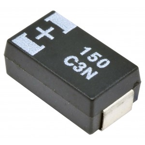 20TDC100MYF, Конденсатор танталовый полимерный 100мкФ 20В D3L корпус ±20% (7.3 X 4.3 X 2.8мм) для поверхностного монтажа 0.055Ом 105°C лента на катушке