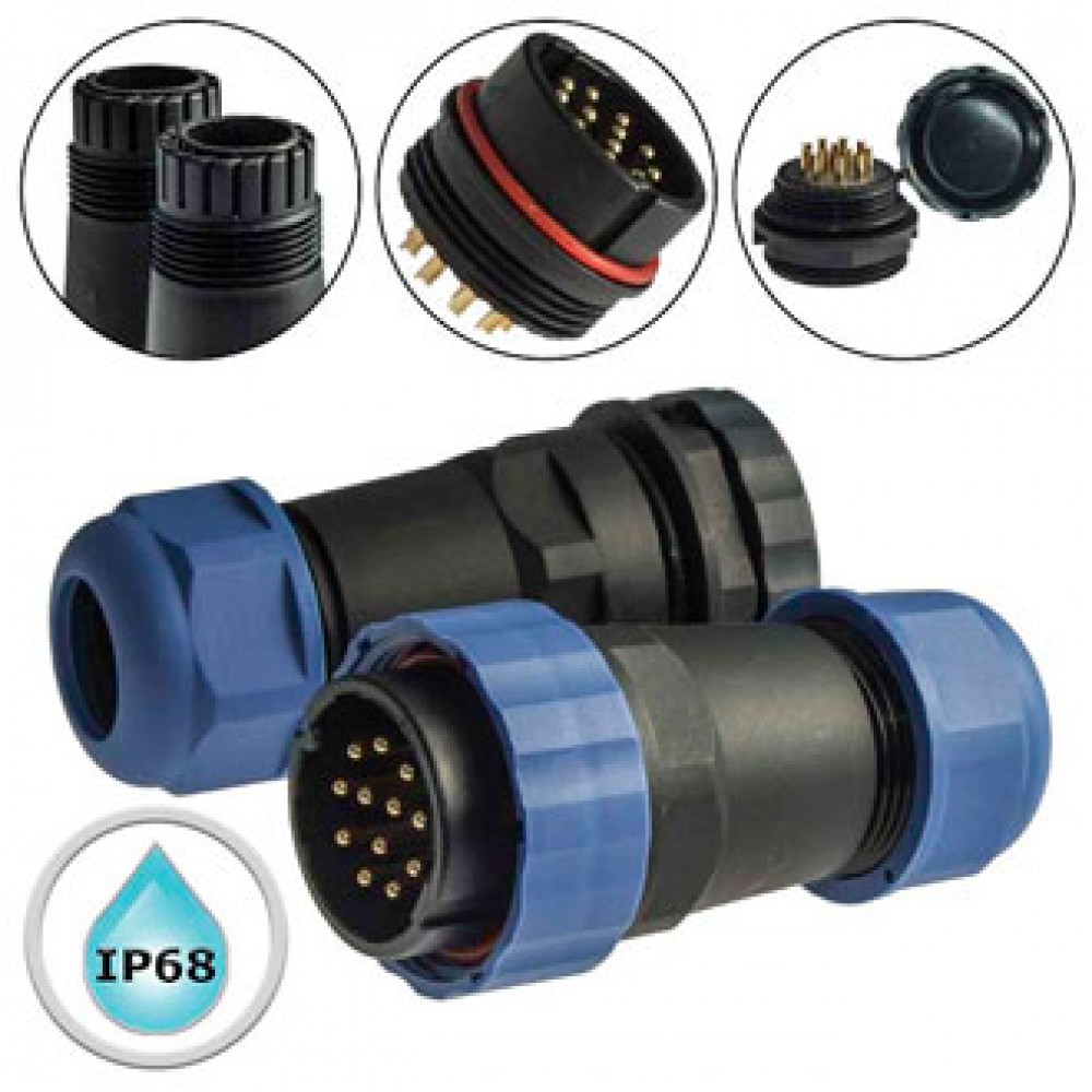 Изображение товара Герметичный разъем SZC28 12P-F-M на 12 контактов для промышленной автоматизации