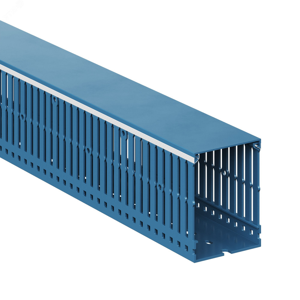 Изображение товара Короб перфорированный синий RL6 60x80 01262RL для защиты кабелей