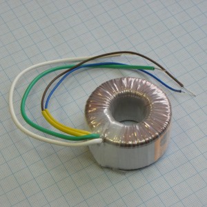 58-0020-024-S, Тороидальный трансформатор 20ВА 230В 24В 0,833A (57x35мм)