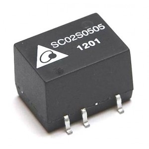 SC02D0505A, Преобразователи постоянного тока в постоянный с изоляцией DC/DC Converter, +/-5Vout, 2W
