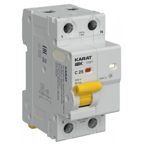 KARAT УЗДП c Автоматический выключатель 1P+N C 25A KA-DP11-1-025-C
