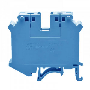 Проходная клемма JUT1-35B-BE, Проходная клемма, тип фиксации провода: винтовой, номинальное сечение: 35 мм кв., 125A, 800V, ширина: 15,2 мм, цвет: синий, тип монтажа: DIN35