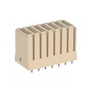 254016, Жесткие метрические разъемы 7P 2MM VERT FEMALE BCKPLN HP PRESSFIT