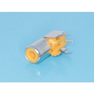 RP-8-Y, Разъем RCA-тюльпан, гнездо на плату, желтый