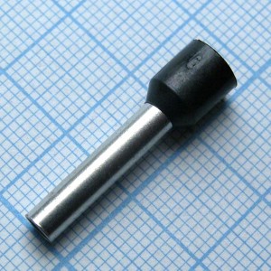 HE  6018  Black, наконечник кабельный торцевой трубчатый с изоляцией, L=26/18мм, сеч. пров. 6.0мм2
