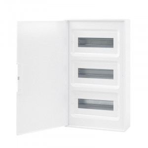 Щиток настенный FRAME 36мод. с бел. дверцей с 4 шинами PEN (2шт на 8 отверст. и 2шт на 10 отверст.) бел. DKC F36W1WW