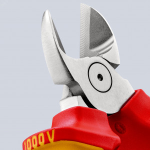 Бокорезы KN-7006160, Диэлектрические бокорезы с хромированной поверхностью головки и режущими кромками с фаской, с изолированными многокомпонентными рукоятками, диаметр мягкой проволоки 4.0мм, среднетвердой - 3.0мм, твердой - 2.0мм, длина 160мм