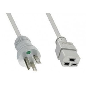233082-06, Кабели питания переменного тока 10' GRAY/GRAY PLUG 3 X 14 AWG HOSP