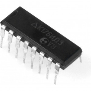 К176ИД3, Дешифратор двоичного кода в инф. для вывода на 7-ми сегм. индикатор, DIP16