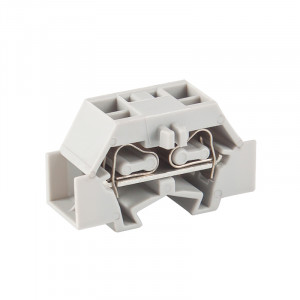 Проходная клемма (MINI) JUT3-2.5F/2-GY, Проходная клемма, MINI, тип фиксации провода: пружинный, номинальное сечение: 2,5 мм кв., 24A, 500V, ширина: 6 мм, цвет: серый, тип монтажа: монтажная пластина