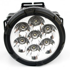 Фонарь аккумуляторный налобный LED5362 7LED 2 режима 220В пластик. черн. (бокс) 11256