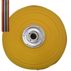 RCA-14 COLOR, Плоский кабель шлейф 14pin, шаг 1.27мм, бухта 30,5 м. цветной