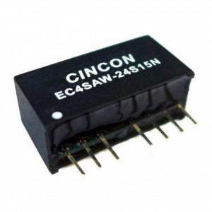EC4SAW-24D05N, Преобразователи постоянного тока в постоянный с изоляцией DC-DC Converter, 5 to 6 Watt, Wide 4:1 Input Range, 9-36VDC Input, +/-5VDC Output, +/-600mA