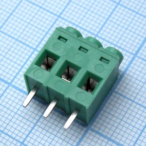 DG632-5.0-03P-14-00A(H), Винтовой клеммный блок c рельефной обоймой, 3 контакта. Серия DG632-5.0
