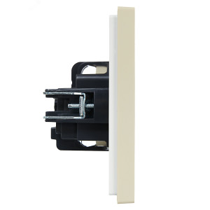 FORTE&PIANO Розетка 1-местная с заземлением без защитных шторок винтовое крепление 16А FP416 ваниль IEK FP-R11-16-K10