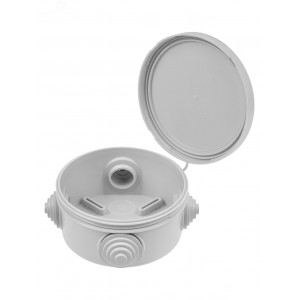 Распаячная коробка ОП D85х40мм, крышка, IP54, 4вх. SQ1401-0102