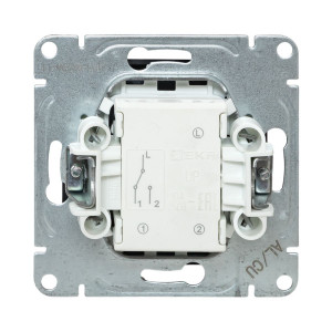 Механизм выключателя, одноклавишный, проходной, мокко Эпика EKF UP1-SWM-11