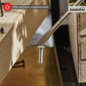 Отвертка шлицевая SL5х100мм, трехкомпонентная рукоятка, сталь S2 12-4722-1