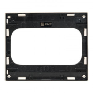 Рамка для розетки 2-м Стокгольм бел. с линией цвета черн. PROxima EYM-G-303-20