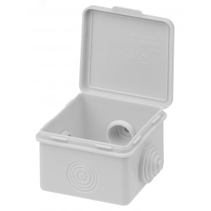 Распаячная коробка ОП 65х65х50мм, крышка, IP54, 4вх. SQ1401-0111