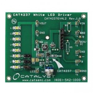 CAT4237BGEVB, Средства разработки схем светодиодного освещения  Constant-Current DC DC Converter
