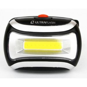 Фонарь налобный LED 5380 (3Вт COB LED 3 режима черн. пласт. пакет) 12870