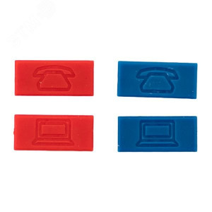 Вставка розеточная 45х45мм формат Mosaic на 2 модуля Keystone защ. шторки с маркерами бел. TERACOM PRO TRP-INS-MOS-2M2P-WH