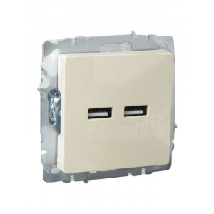 Розетка BRITE USB A+A 3.1А РЮ10-1-БрКр беж. BR-U21-D31-K10