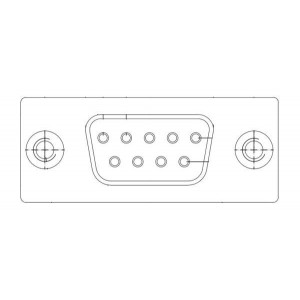 2301838-1, Стандартные соединители D-Sub  AMPL REC HD20, VERT 9P, B/L,4-40 INS