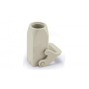 D3A.P-CCT-1L-M20, Крышка разъема, Size D3A, без уплотнителя, с защелкой, 1 отверстие с резьбой для кабельных вводов M20x1,5, пластик