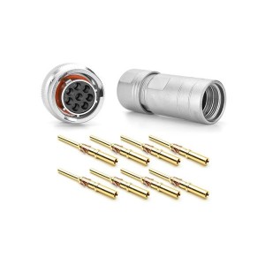RT06128SNH03SS-K, Стандартный цилиндрический соединитель Plug Kit, Socket, wi silicone seal IP69k