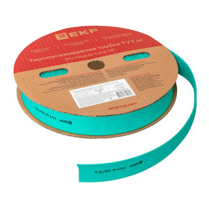 Термоусаживаемая трубка ТУТ нг 25/12,5 зелёная рулон PROxima tut-25-j