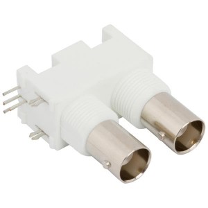 031-6576, РЧ соединители / Коаксиальные соединители BNC RA Double ISOL White 50 OHM Valox