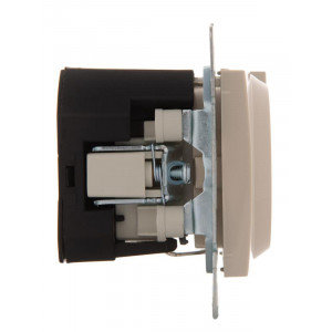 Розетка 1-м СП Karina 16А с заземл. с заряд. устройством USB механизм крем. 707-0388-181