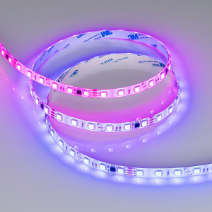 Лента герметичная SPI-SE-B60-10mm 24V RGB-PX6-BPT (12 W/m, IP65, 5060, 5m) 039601, Светодиодная лента SPI-SE-B60, герметичная IP65 (SE- силиконовое покрытие), с микросхемой MT1808A. Светодиоды 5060, 60 шт/м (1 pixel = 6 LED), белая плата, обход битого пикселя - BPT, скотч 3М. Цвет RGB, угол 120°. Питание 24 В, мощность 12 Вт/м (60 Вт на