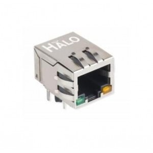 HFJ11-1041ERL, Модульные соединители / соединители Ethernet 10BASE-T 1x1 TabDown RJ45 w/mag No LED