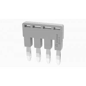 Соединительная перемычка DFA4-5.2-11-00Z(H), Соединительная перемычка, 4 полюса, изолированная, вилочная, для клемм: DC2.5, цвет: серый